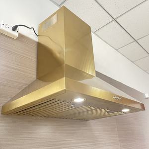 <span class=keywords><strong>Hotte</strong></span> murale de <span class=keywords><strong>cuisine</strong></span> intelligente de luxe 2023, couleur cuivre, or titane - Product Image 4