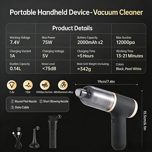 Máy hút bụi ô tô không dây cầm tay, máy hút bụi vệ sinh ô tô - Product Image 4