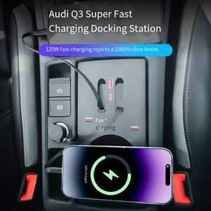 Base de Carga Inalámbrica para <span class=keywords><strong>Audi</strong></span> <span class=keywords><strong>Q3</strong></span> <span class=keywords><strong>RS</strong></span> F3 <span class=keywords><strong>Sportback</strong></span>, con Cable Retráctil Tipo-C, para el Interior del Automóvil - Product Image 2
