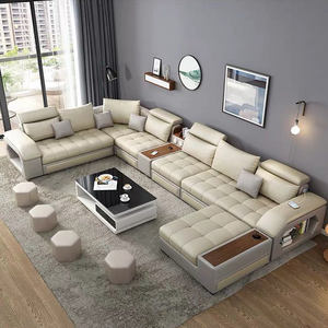 IB008 <span class=keywords><strong>Sofa</strong></span> seksi kain serat mikro bentuk U ukuran besar yang diekspor ke lebih dari 50 negara dapat diperpanjang untuk penggunaan rumah ruang tamu - Product Image 2