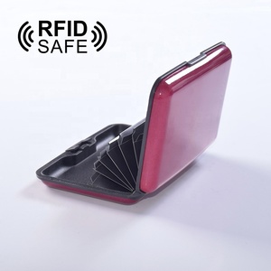 A030 billetera de aluminio RFID funda de bloqueo para Mujeres Hombres, Metal tarjeta de crédito billetera titular Estuche Duro - Product Image 6