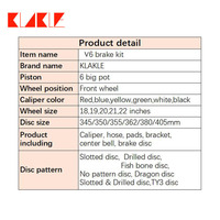 طقم فرجار فرامل كبير من KLAKLE V6 ، طقم قرص صحن لنيسان 240sx s14