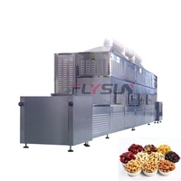 Secadora de Túnel por Microondas para Procesamiento de Alimentos con Control PLC Automático Flysun, Máquina de Esterilización y Secado con Cinta Transportadora para Frutos Secos 304