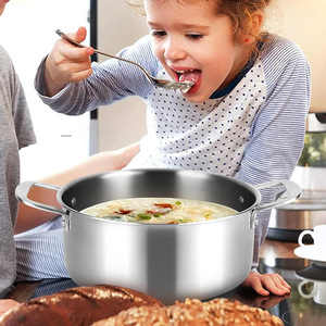Stainless Steel Soup Pot With Lid <b>Induction</b> Compatible Hand Wash Only - Product Image 4