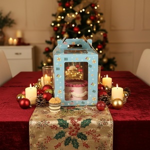 Sunshine Square Rigid <b>Boxes</b> Matte Cake Box with Window <b>Bakery</b> Packaging for Wedding Food China Wholesale Cardboard - Product Image 1