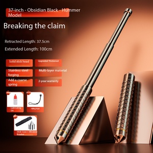Bâton <span class=keywords><strong>de</strong></span> randonnée multifonctionnel en acier allié, <span class=keywords><strong>trois</strong></span> sections, télescopique, réglable, antidérapant, léger, pour l'extérieur -2 - Product Image 2