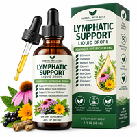 Gouttes liquides sous marque blanche OEM 21-en-1 Drainage lymphatique 6000mg Mélange d'herbes 100% naturel pour la détoxification, la santé immunitaire et digestive