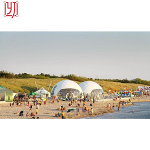 Chất Lượng Cao <span class=keywords><strong>6M</strong></span> 8M Đường Kính Glamping Dome Lều 6X6M Khung Nhôm Không Thấm Nước PVC Dome Lều Cho Khách Sạn Và Các Sự Kiện Ngoài Trời - Product Image 6