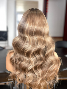 Parrucca in Capelli Umani 100% Colore Marrone Caldo, Parrucca Frontale in Pizzo HD 13*5 con Patchwork e Singolo Filo per Donne - Product Image 4