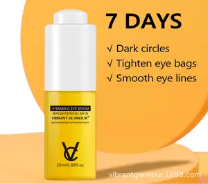 Levendige Glamour Vitamine C Oog Serum Natriumhyaluronaat Gladstrijken Verstevigt Oogzakken Donkere Kringen Organisch Oogzorgserum