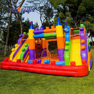 Thương mại ngoài trời PVC Inflatable Bouncer nhảy lâu đài Combo Các khối xây dựng nhà trả lại thiết kế mới lâu đài bouncy - Product Image 3
