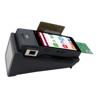 Terminal de paiement Android portable avec lecteur d'empreintes digitales, lecteur NFC et imprimante thermique pour la collecte sur le terrain