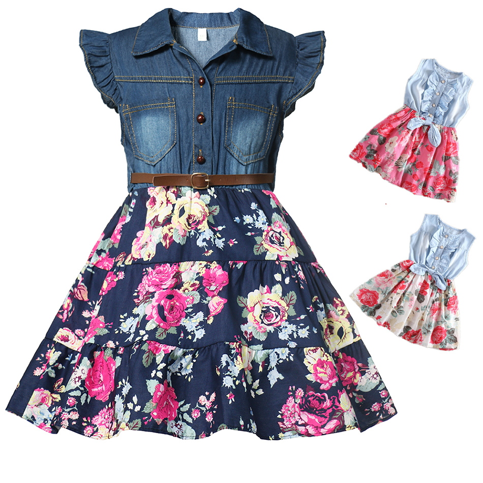 Denim Floral Dress