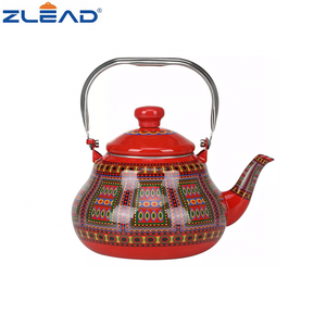 Bollitore per teiera smaltato stampato personalizzato 2L stili arabi bollitore da campeggio Emaye - Product Image 1