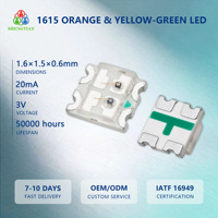 Großhandel 1615 Orange-Gelb-Grün Zweifarbige LED 1,6x1,5mm IATF16949 Zertifiziert 20mA SMD-Chip für Verkehrssignale Globaler Großhandel