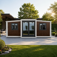 Maison conteneur moderne pliable et extensible, maisonnette modulaire préfabriquée, maison mobile portable, cabane, bureau, chambre