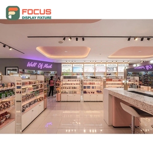 Support d'affichage personnalisé pour extensions de cheveux, en bois et verre, étagère multi-niveaux, présentoir de magasin - Product Image 6