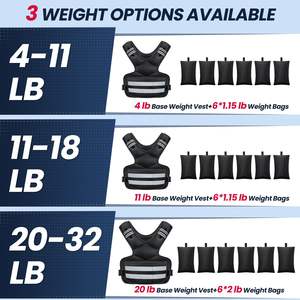 Chaleco con Peso Ajustable para Mujer, Chaleco con 6 Pesas de Arena de Hierro para Entrenamiento de Fuerza, Ejercicio Corporal, Correr, Caminar y Entrenamientos - Product Image 6