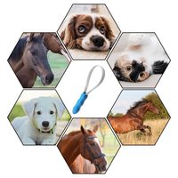 Brosse de toilettage et d'épilation pour animaux équestres, bovins, chevaux, moutons, chiens et chats, avec dents anti-démangeaisons et anti-transpiration