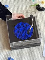 Boîte à musique Bluetooth personnalisée en acrylique avec rose éternelle et haut-parleur intégré, idéale pour Noël et les cadeaux de remise de diplôme