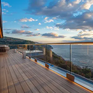 Vortex balkon korkuluğu cam korkuluk, korkuluklar ve korkuluklar sistemi paslanmaz çelik korkuluk aksesuarlar