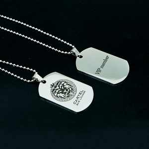 Kim loại vật nuôi Mặt dây chuyền vòng cổ Dog Tag với logo <span class=keywords><strong>Pet</strong></span> namecard Laser khắc nhà sản xuất tùy chỉnh <span class=keywords><strong>2025</strong></span> New Deluxe thẻ thanh lịch - Product Image 5