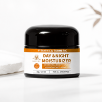 Crème hydratante anti-âge éclaircissante et nourrissante au curcuma et aux peptides pour tous types de peaux, enrichie en vitamine C