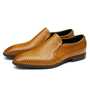 Sandales décontractées pour hommes JiuZhou C1-14-18, élégantes et respirantes, en cuir véritable, antidérapantes, style Oxford - Product Image 5