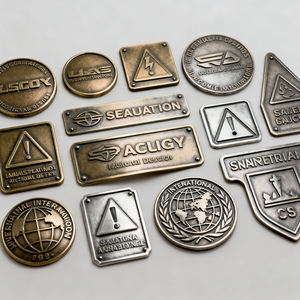 Targhetta in Alluminio Anodizzato, Logo in Metallo, Piccola Etichetta in Ottone, Insegna Smaltata in Acciaio Inox, Targhetta Personalizzata per Collana - Product Image 4