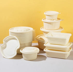Recipientes Desechables Rectangulares de Almidón de Maíz para Llevar Comida, para Ensaladas, Pasta, Nachos, Burritos y Sobras de Comida - Product Image 5