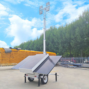 เสาไฟเคลื่อนที่แบบพ่วงลากพลังงานแสงอาทิตย์สำหรับงานก่อสร้าง พร้อมหลอดไฟ LED - Product Image 1