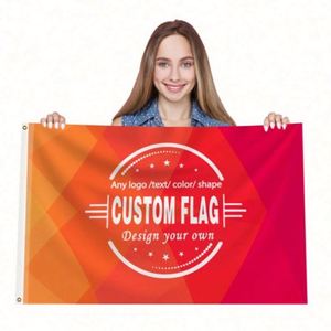 Banderas Personalizadas de Fábrica al por Mayor de Buena Calidad, con Cualquier Logotipo, Tamaño y Diseño, de Una o Dos Caras, Color Naranja - Product Image 6