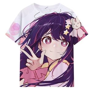 Camiseta de Mujer con Estampado de Anime Star Twinkle, 100% Poliéster, Corte Regular, Impresión Digital, Transpirable, Tejido de Punto, Manga Corta - Product Image 3
