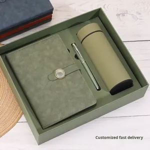 A5 Cross-Border Notebook Gift Box Set Customized Logo High-Value Business Office Corporate Company Faux Leather Dowling Paper