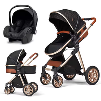 Poussette de Luxe à Vendre en Gros, Poussette Haute Vue Maman Branchée, Légère avec Siège Auto, Style Bébé 3 en 1