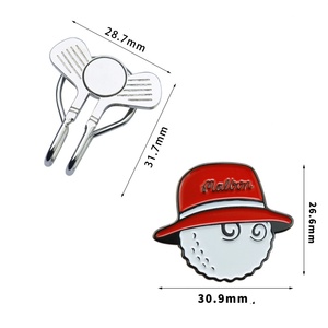 Manufacturer Custom Golf Ball Marker <b>Hat</b> Clip Creative Club Shape Magnetic Cap Clip Paint - Product Image 3