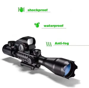 Lunette de visée Combo <span class=keywords><strong>4</strong></span>-12x50EG à double éclairage + viseur <span class=keywords><strong>4</strong></span> réticules point rouge/vert avec monture 20 mm - Product Image 4
