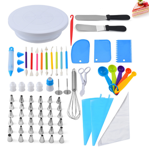 Conjunto de herramientas de repostería para principiantes, suministros de decoración de pasteles con tocadiscos, 30 boquillas y bolsas, espátula, 66 Uds. - Product Image 5