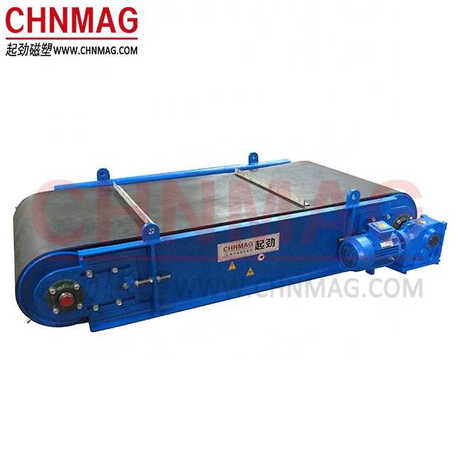Correia transportadora de limpeza automática, separador magnético