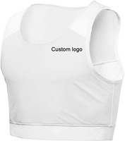 VK Trans Lesbian Chest Binder Top Size Plus Short Tank avec bande élastique solide Style quotidien Respirant Nylon Spandex