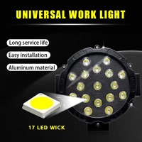 Feux de route LED ronds haute puissance, 7 pouces, 9 pouces, couvercle de phare de travail LED 4x4 pour tout-terrain