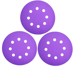 6 इंच 150 मिमी 6 छेद सफेद हुक और लूप अपघर्षक पेपर सैंडिंग डिस्क सैंडपेपर के लिए मोटर वाहन पॉलिश पीसने - Product Image 3