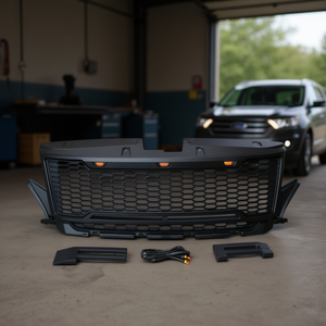 Calandre avant Ford Edge, calandre de pare-chocs noire avec éclairage LED, accessoire extérieur en ABS, 2012-2015 - Product Image 2