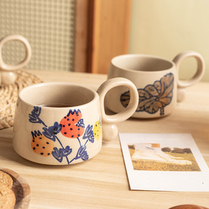 Tasse en céramique de Chaozhou, design rétro avec fleurs peintes à la main, pour le thé de l'après-midi, usage général - Product Image 3