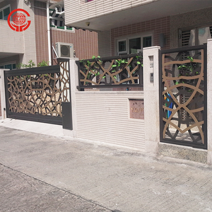 Trung Quốc Nhà Sản Xuất Nhôm Nghệ Thuật Ngoài Trời <span class=keywords><strong>Patio</strong></span> Cửa Hollow Khắc Đôi Mở Vườn Biệt Thự Cửa Cổng - Product Image 4