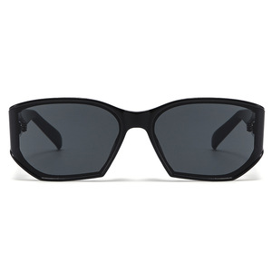 Sunglasses Curved Square <b>Frame</b> <b>Black</b> PC Full <b>Frame</b> UV Protection For Women And Men Trendy Cat Eye Style - Product Image 2