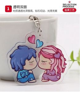 Eco-Friendly Acrylic Charm Anime Plastic Make Your Own Double Sided Custom Printed Acrylic KeyChain with Ice Cream - Product Image 3