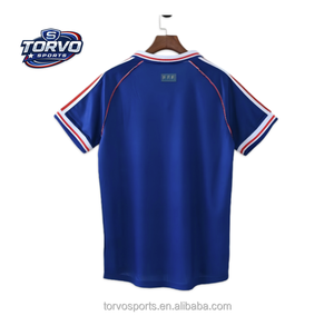 Maillot de football bleu de la France, champion du monde 1998, Zidane 10, réplique authentique - Product Image 1