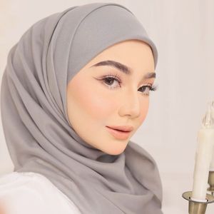 JYL 45 Pouces Solide <span class=keywords><strong>Motif</strong></span> Carré Coton Voile Hijab <span class=keywords><strong>Pas</strong></span> <span class=keywords><strong>Cher</strong></span> Vente en Gros <span class=keywords><strong>Japonais</strong></span> Musulman Femmes Châles Écharpes - Product Image 1