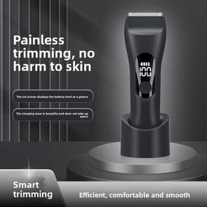 Nouvelle <span class=keywords><strong>Tondeuse</strong></span> Électrique d'Usine pour Hommes Rasoir à Lame en Céramique Poils des Jambes et du <span class=keywords><strong>Corps</strong></span> Écran Numérique LCD USB IPX7 Rasoir Électrique - Product Image 3